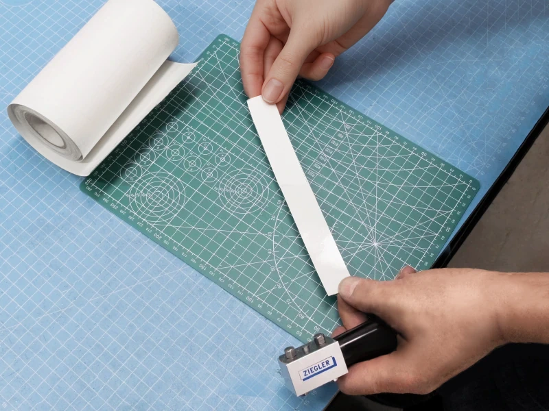 Sample cutter cuts sample without ruler – Step 2